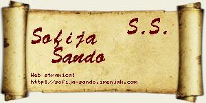 Sofija Sando vizit kartica